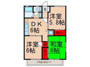 エスポワ－ルＡの物件間取画像